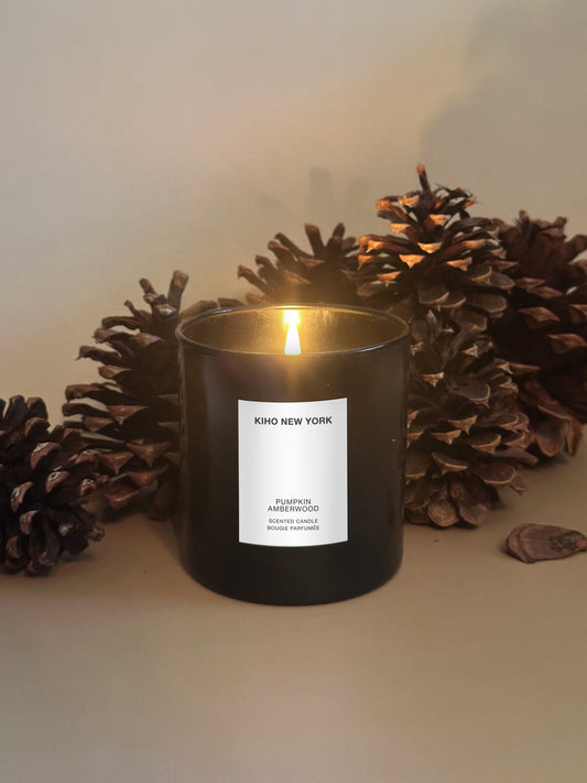 Limited Edition Pumpkin Amberwood Candle - KIHO NEW YORK